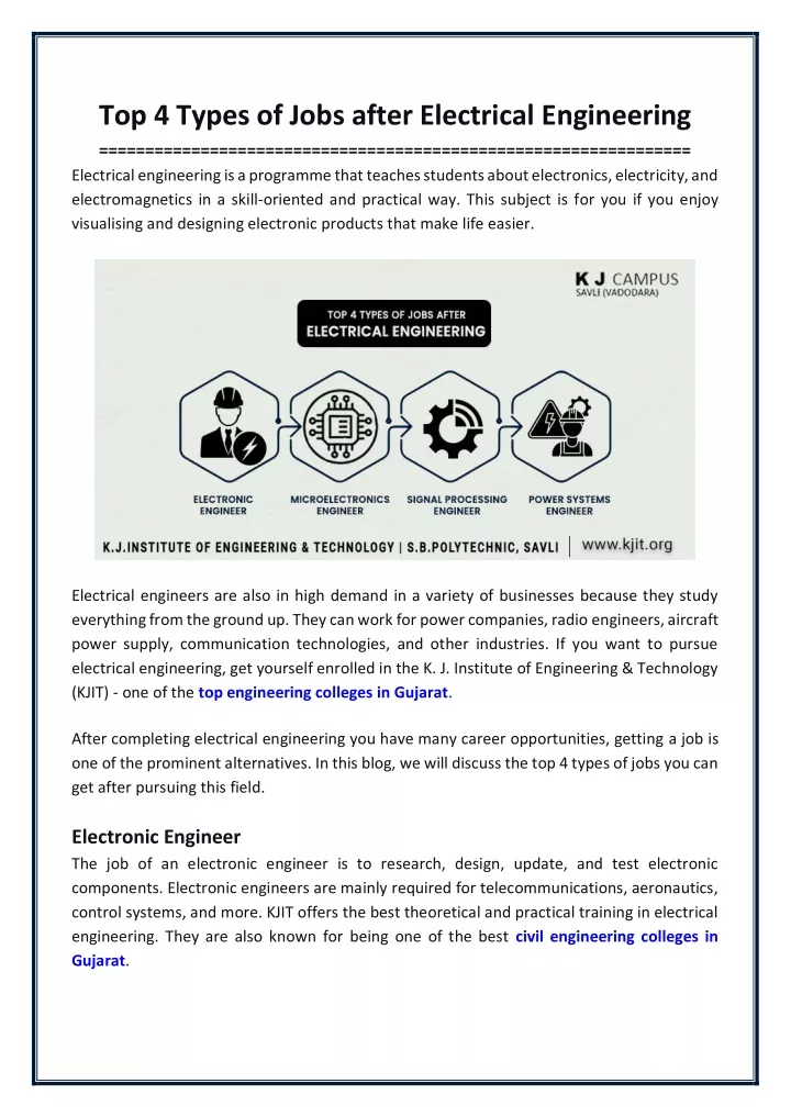 PPT - Things to Know About Electrical Engineering PowerPoint ...