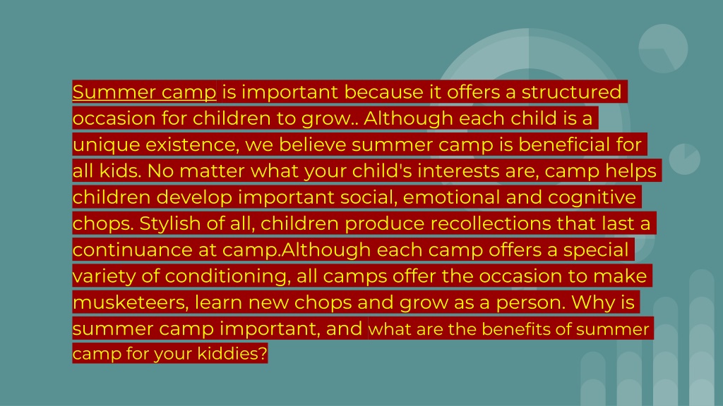 PPT Summer Camps For Kids PowerPoint Presentation, free download ID11370898