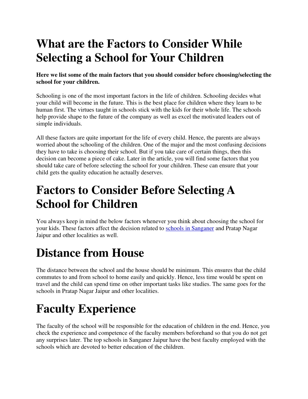 PPT - What Are The Factors To Consider While Selecting A School For ...