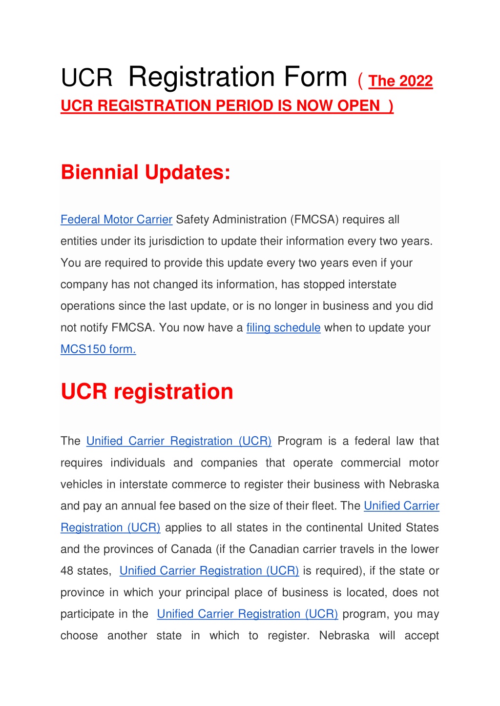 PPT 2022 ucr registration efiling PowerPoint Presentation, free