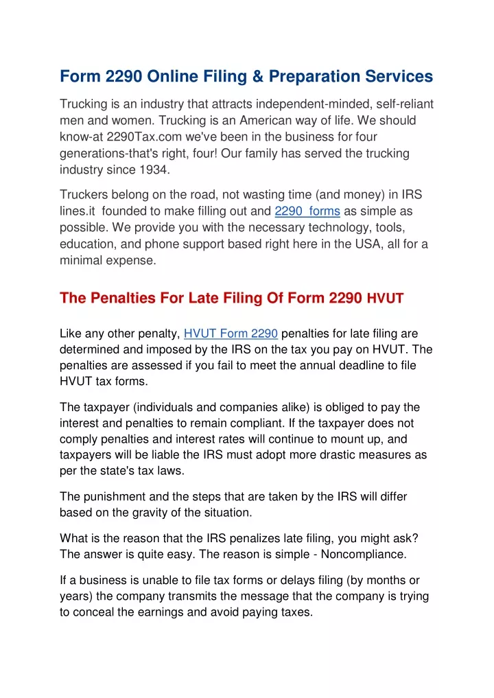 PPT Form 2290 Irs Efiling PowerPoint Presentation Free Download ID Ppt form 2290 irs efiling powerpoint presentation free download id