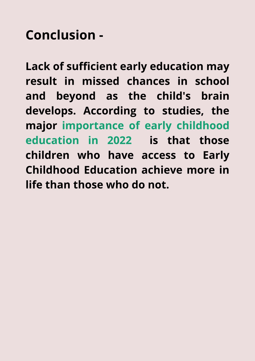 early childhood education articles 2022