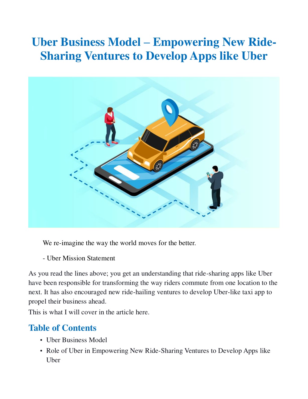 PPT - Uber Business Model – Empowering New Ride-Sharing Ventures To ...