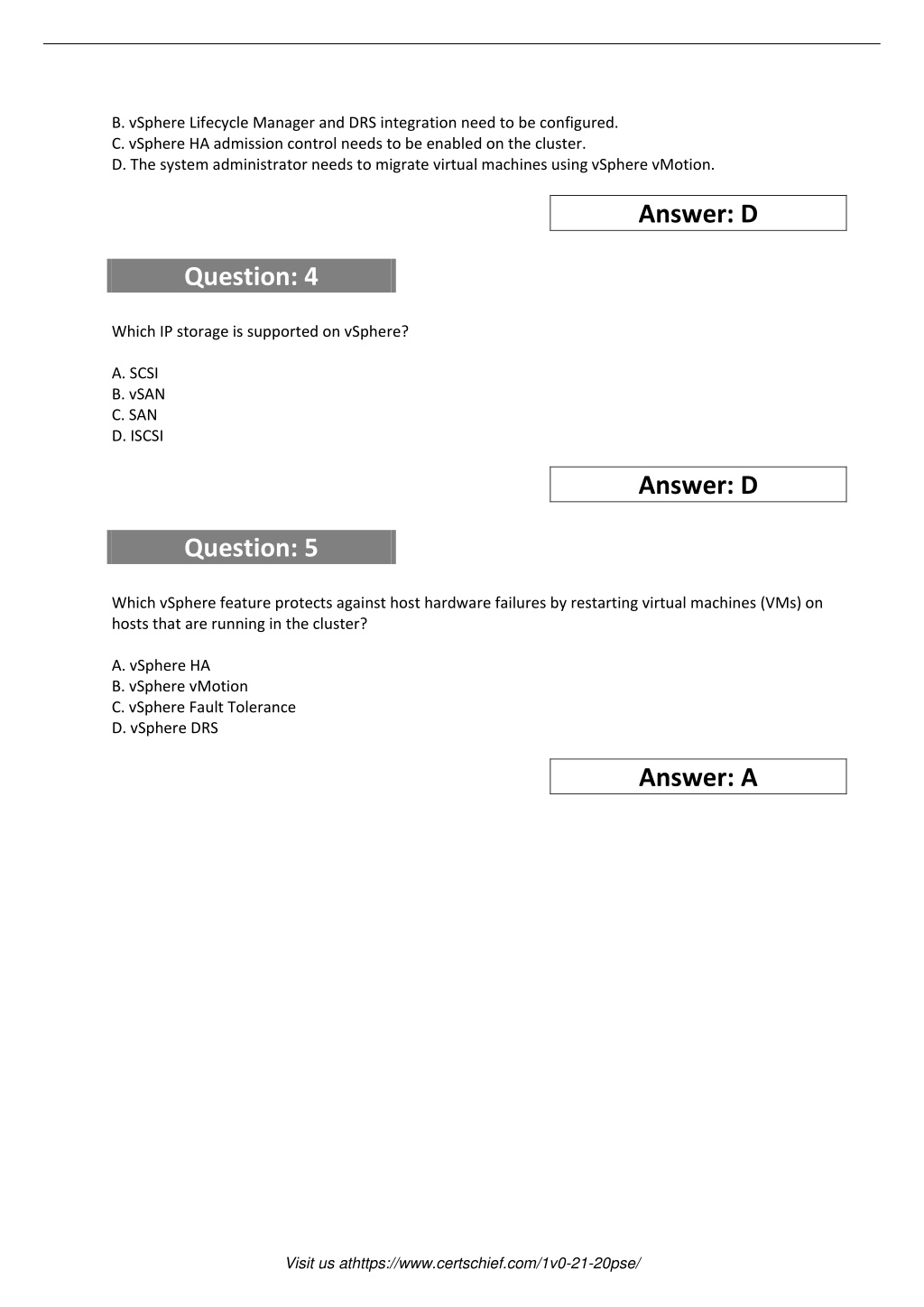 Exam 1V0-21.20 Experience