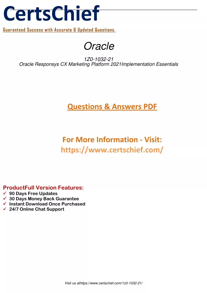 PPT - How To Pass 1Z0 1032 21 Oracle Responsys Certification PowerPoint Sns-Brigh10