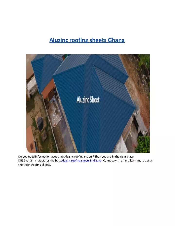 PPT Aluzinc roofing sheets ghana PowerPoint Presentation, free