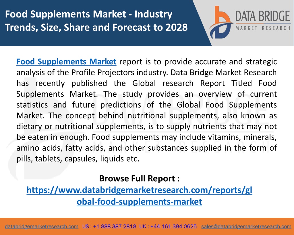 PPT - Global Food Supplements Market PowerPoint Presentation, free ...