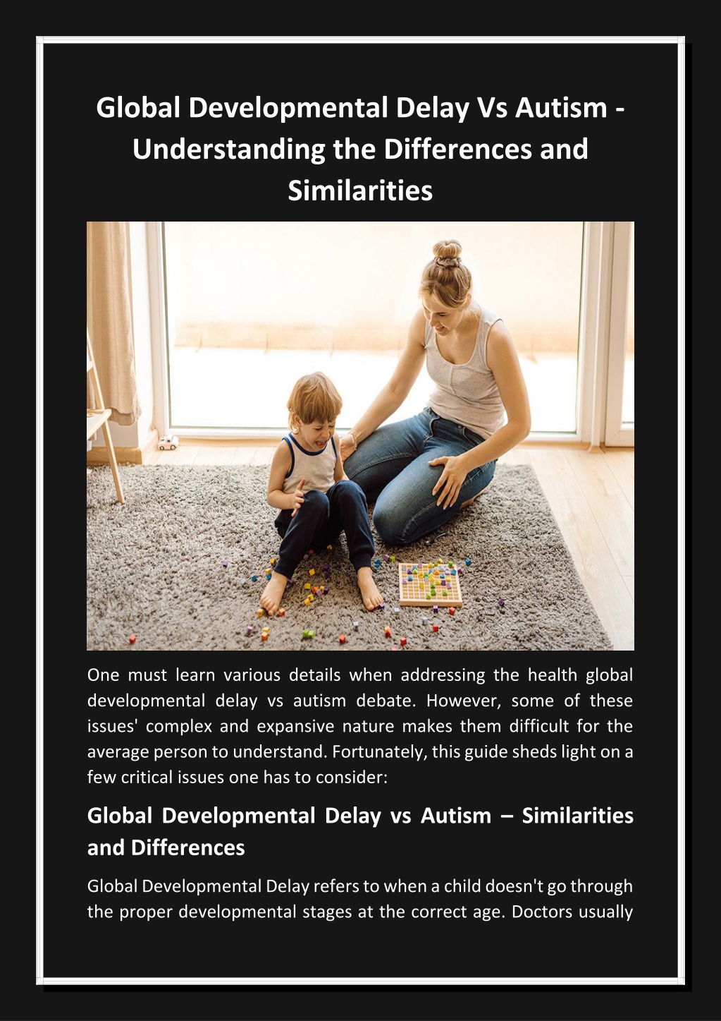 global developmental delay presentation