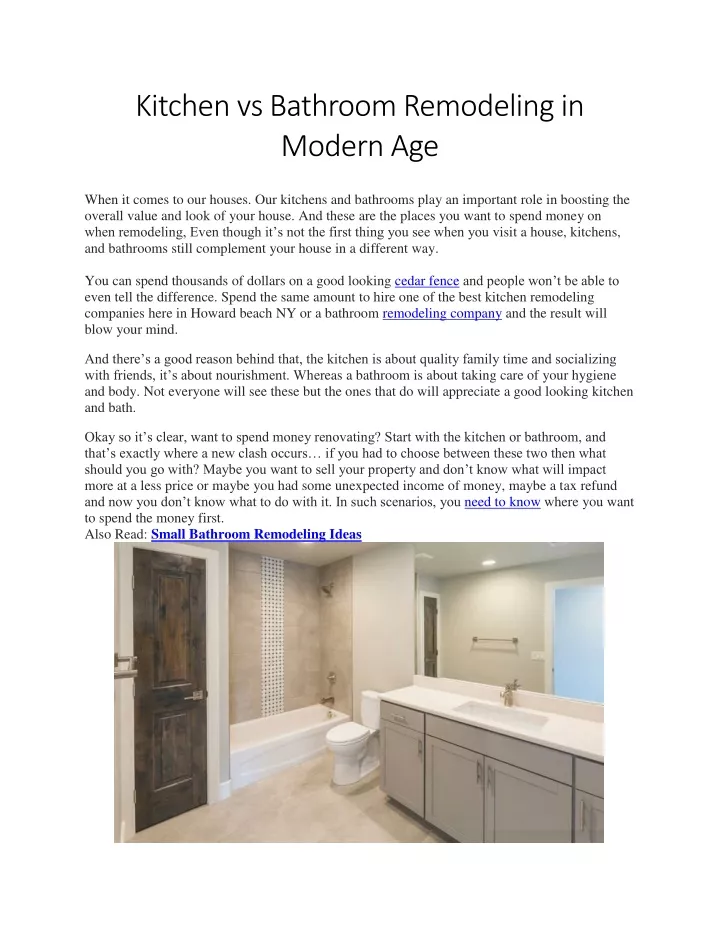 PPT Kitchen vs Bathroom Remodeling in Modern Age PowerPoint