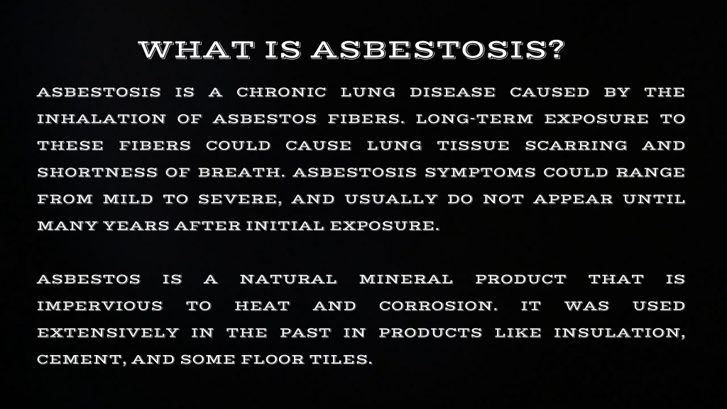 Ppt Asbestosis Symptoms Causes And Treatment Powerpoint Presentation Id11377219 9348