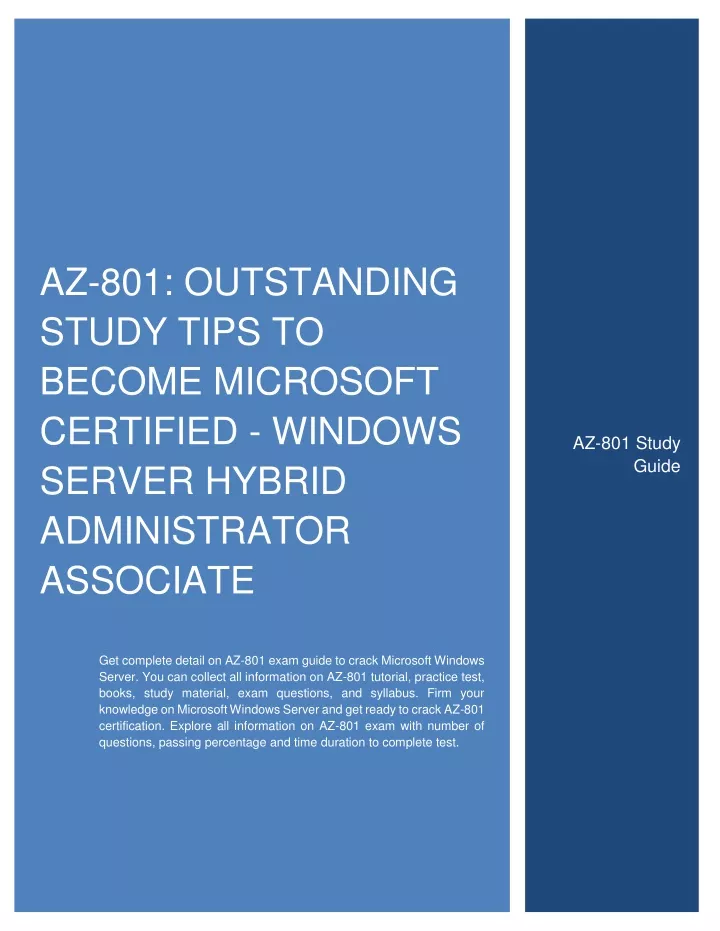 AZ-801 Valid Test Tips