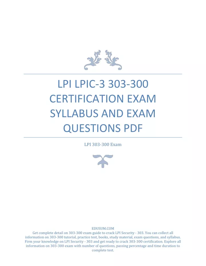 303-300 Valid Exam Online