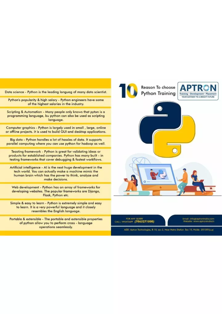 Ppt Best Python Training Institute In Noida By Aptron Powerpoint Presentation Id11379976 5540