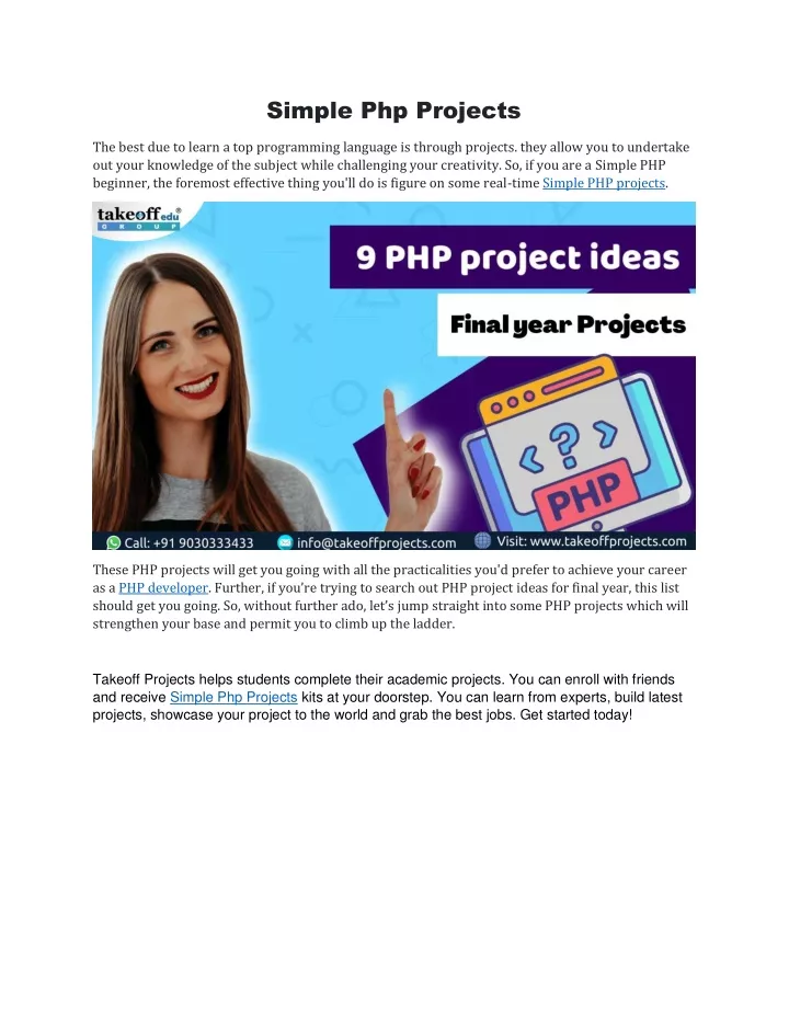 simple php projects download