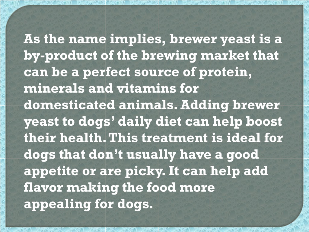 PPT Brewer Rice And Brewer Yeast For Pets Understanding The Benefits PowerPoint Presentation