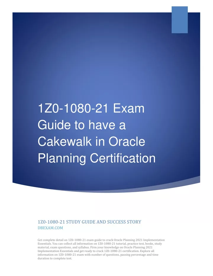 PDF 1z0-1080-22 Cram Exam