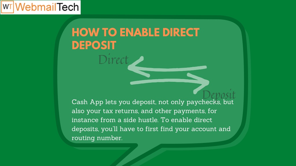Ppt find your cash app bank name for direct deposit and cash app