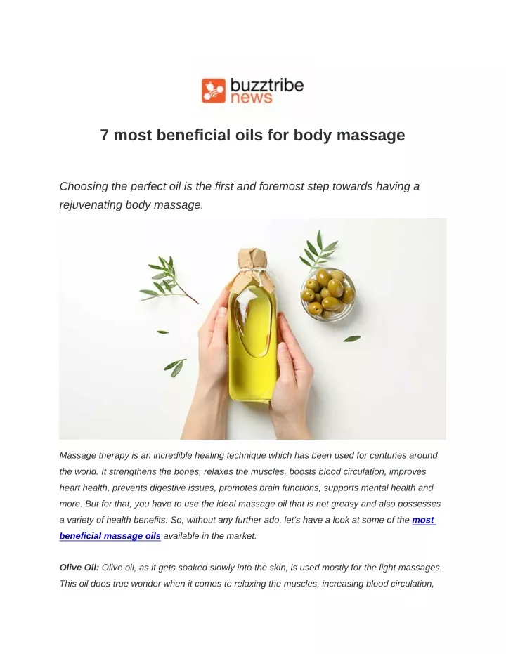 ppt-7-most-beneficial-oils-for-body-massage-powerpoint-presentation