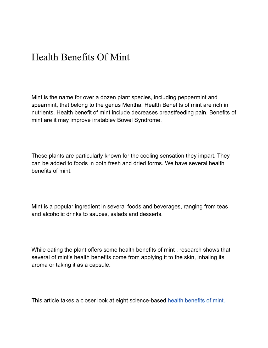 PPT - Health Benefits of Mint PowerPoint Presentation, free download ...