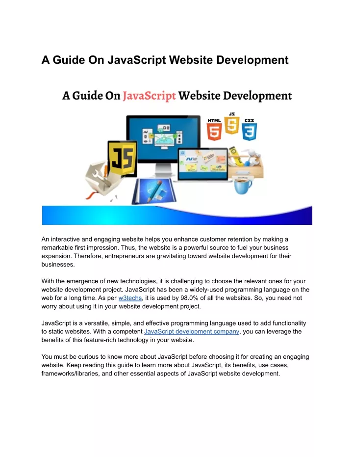PPT - A Guide On JavaScript Website Development PowerPoint Presentation ...