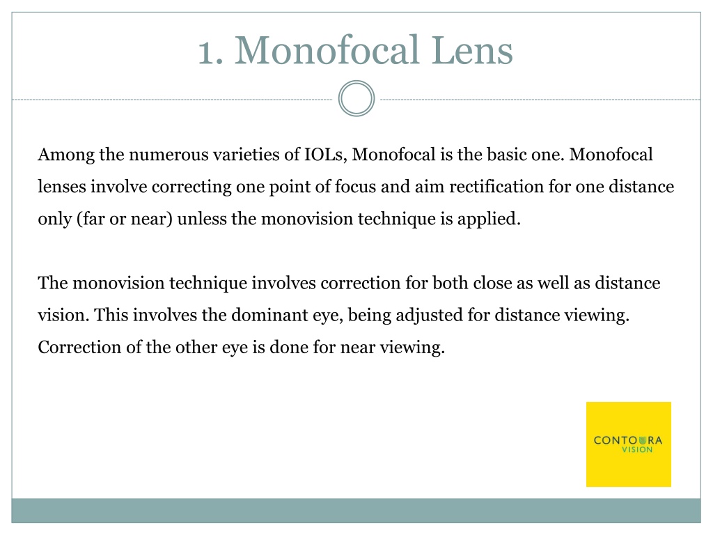 Ppt Different Types Of Intraocular Lenses In Cataract Surgery