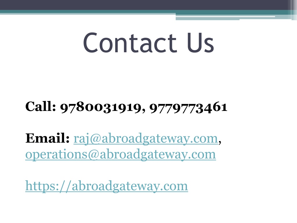PPT Canada Student Visa Consultant Abroad Gateway PowerPoint Presentation ID11383894