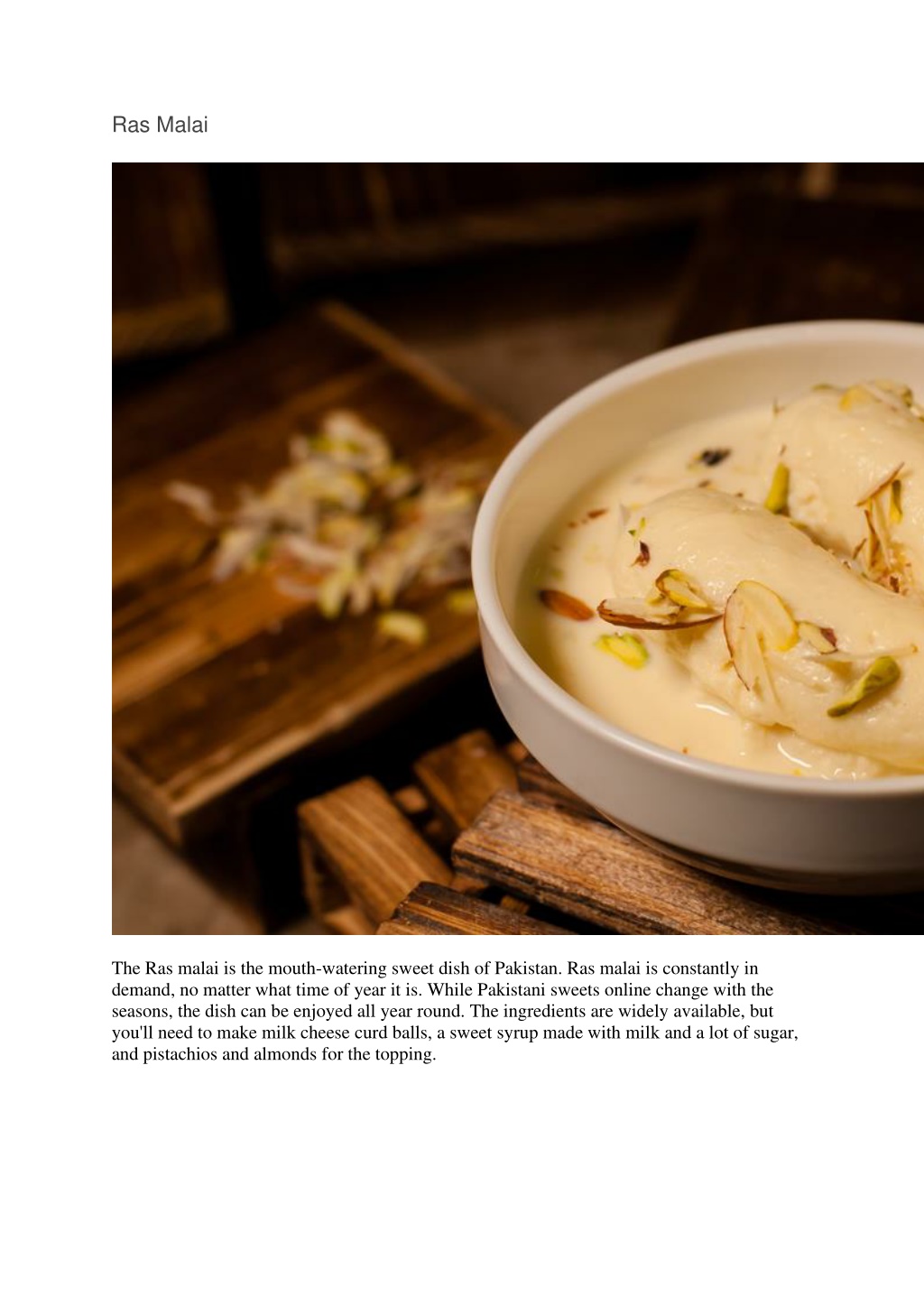 Pakistani Ras PPT - 12 Best Popular Sweets of Pakistan PowerPoint Presentation, free ...