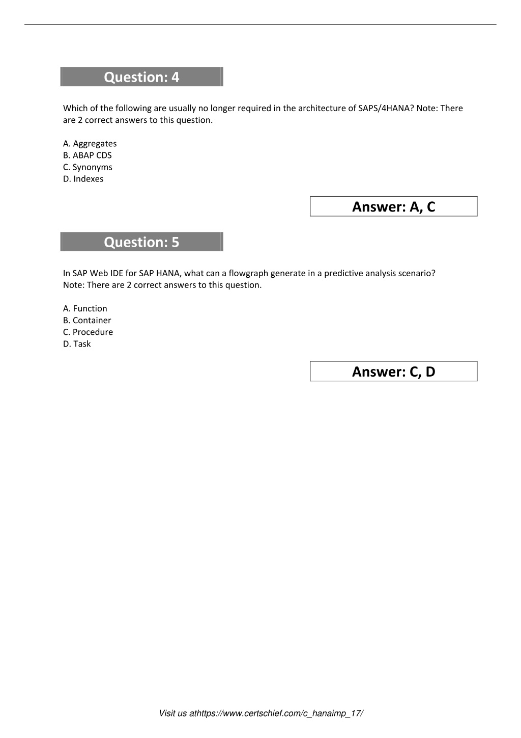 Valid C-HANAIMP-18 Test Registration