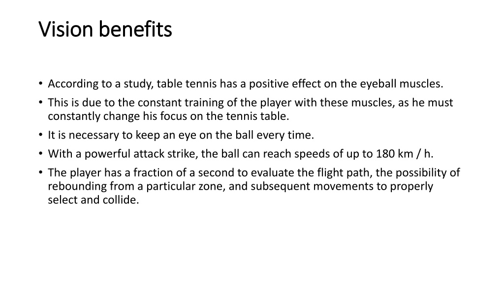 PPT Top Health Benefits of Table Tennis PowerPoint Presentation, free download ID11385090