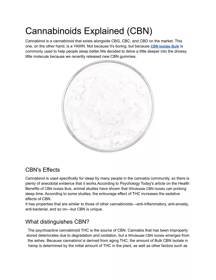 PPT - Cannabinoids Explained (CBN) PowerPoint Presentation, Free ...