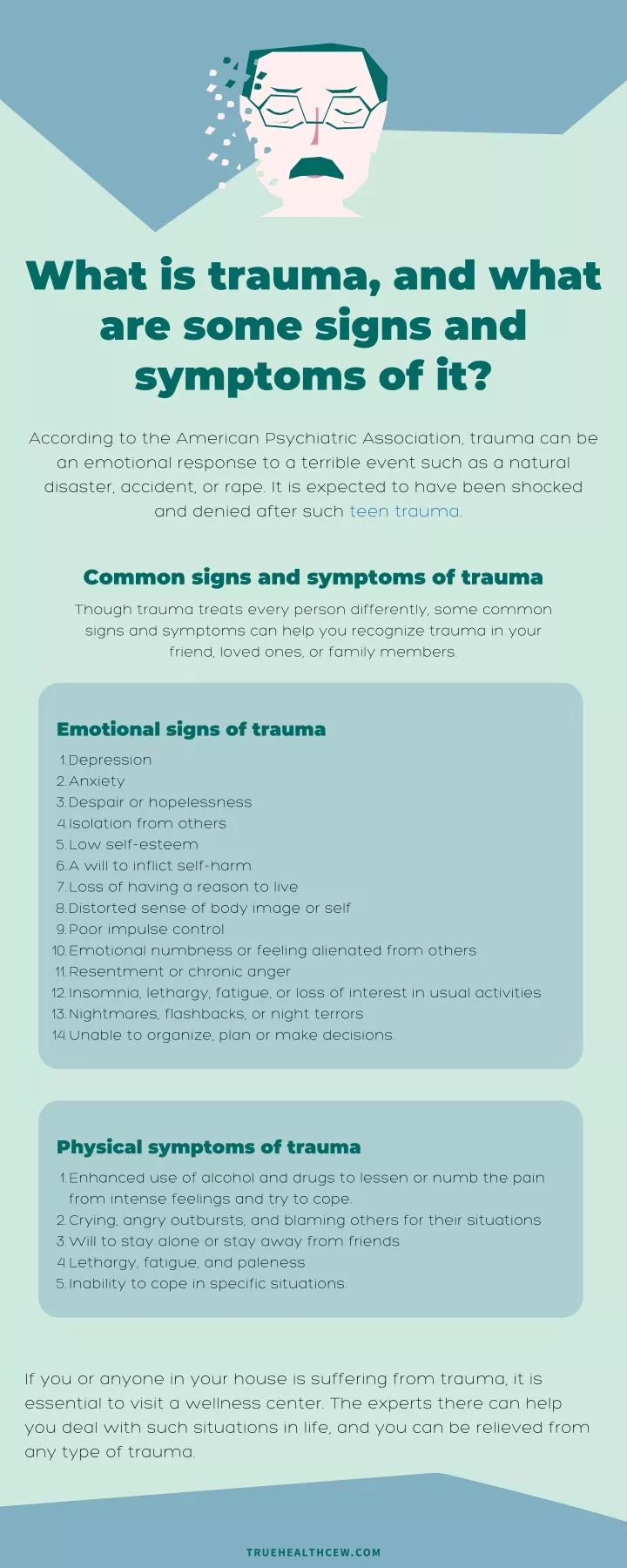 signs of severe psychological trauma