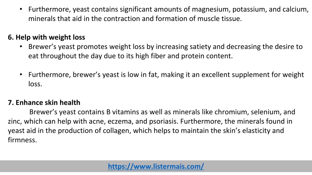 PPT Benefits of Brewer’s Yeast PowerPoint Presentation, free download