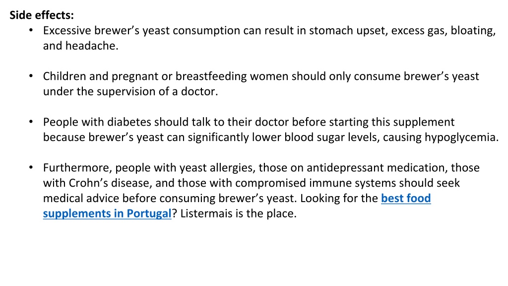 PPT Benefits of Brewer’s Yeast PowerPoint Presentation, free download ID11386422