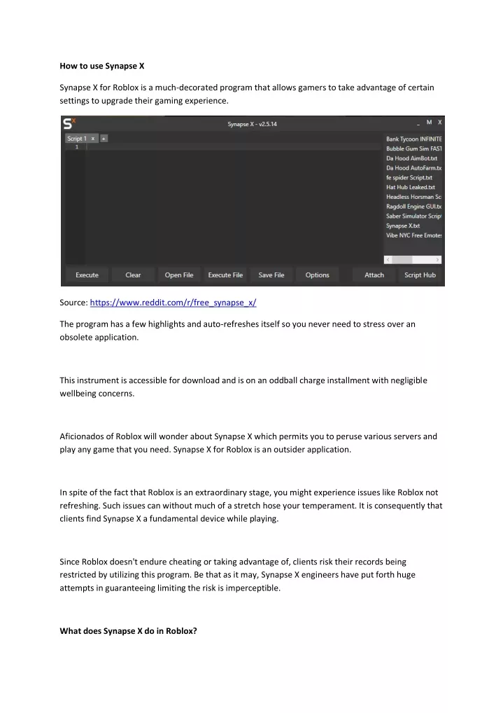 PPT How to use Synapse X PowerPoint Presentation, free download ID