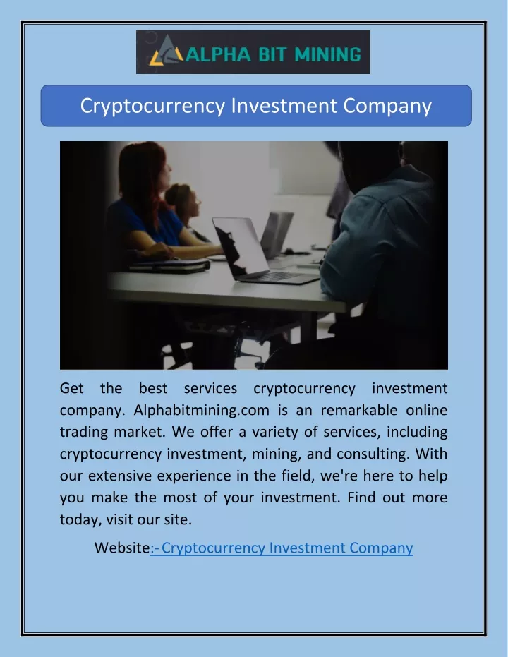 cryptocurrency investment company