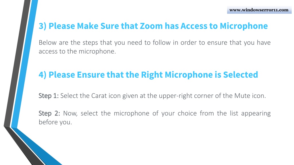 Ppt how to fix zoom failed to detect microphone in windows 11
