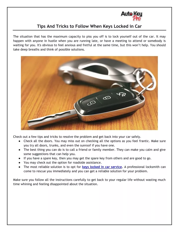 ppt-tips-and-tricks-to-follow-when-keys-locked-in-car-powerpoint