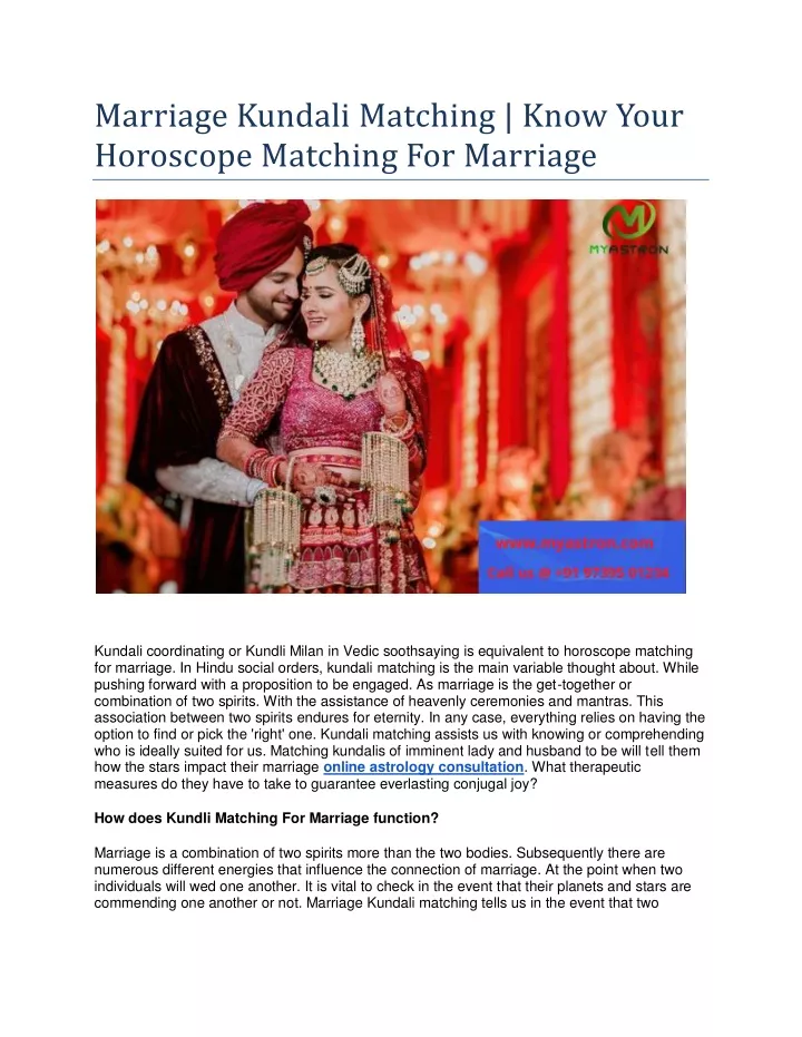 Ppt Marriage Kundali Matching Know Your Horoscope Matching For