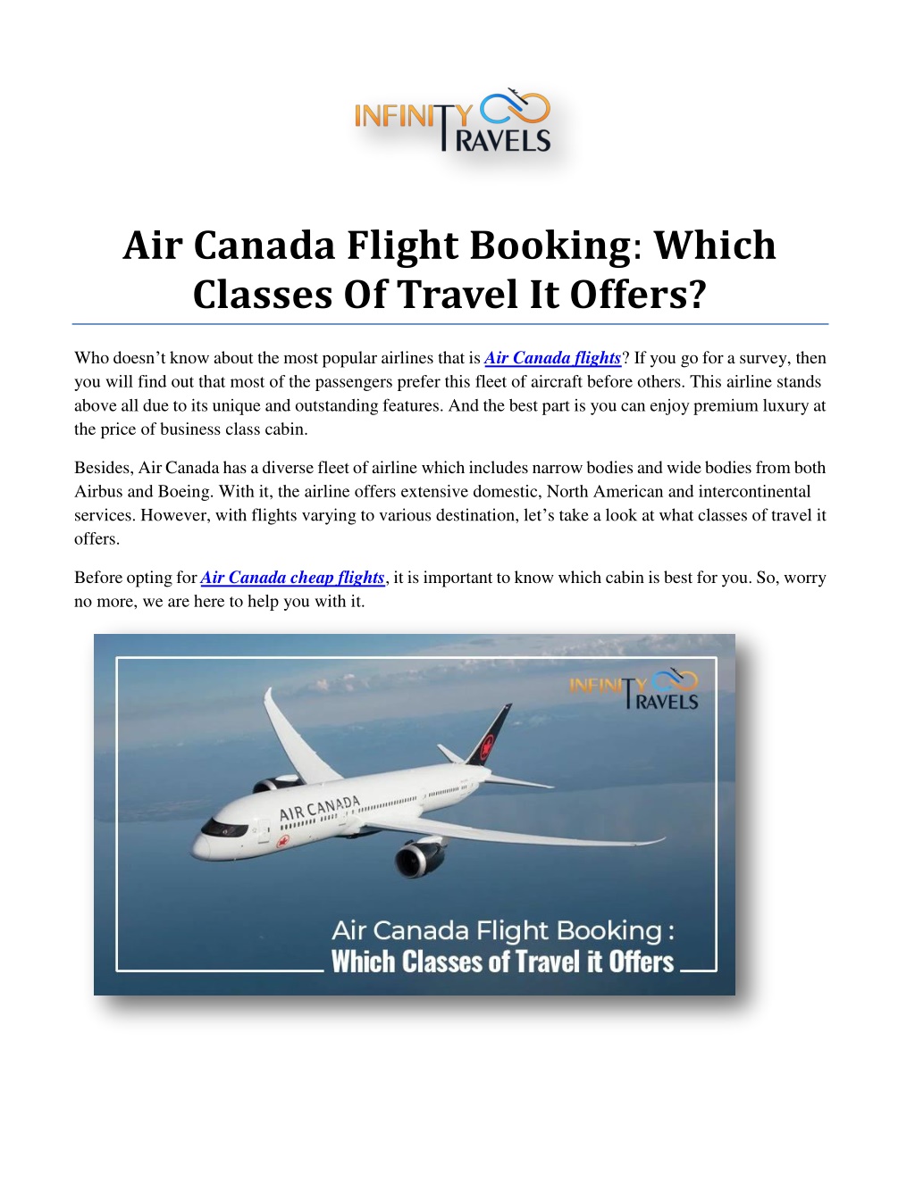 Ppt Air Canada Flight Booking Which Classes Of Travel It Offers