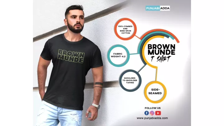 brown munde t shirt urban theka