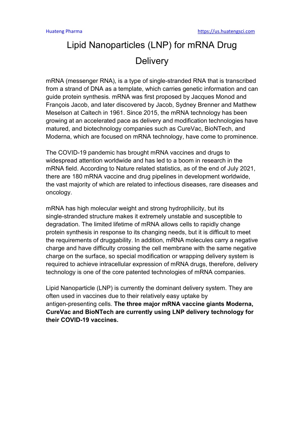 PPT - Lipid Nanoparticles (LNP) for mRNA Drug Delivery PowerPoint ...