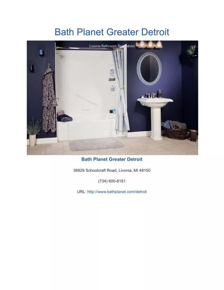 PPT Bath Greater Detroit PowerPoint Presentation, free