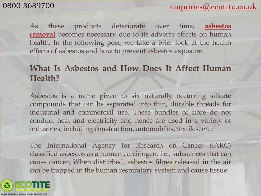 Ppt How Can Asbestos Affect Your Health Powerpoint Presentation Free Download Id