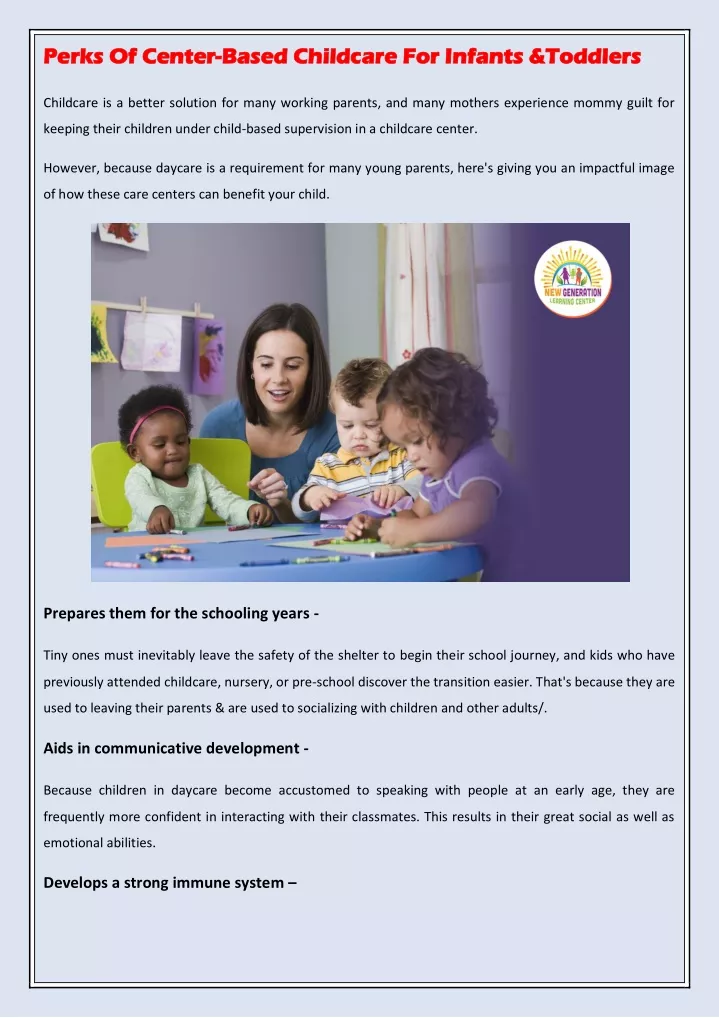 ppt-perks-of-center-based-childcare-for-infants-toddlers-powerpoint