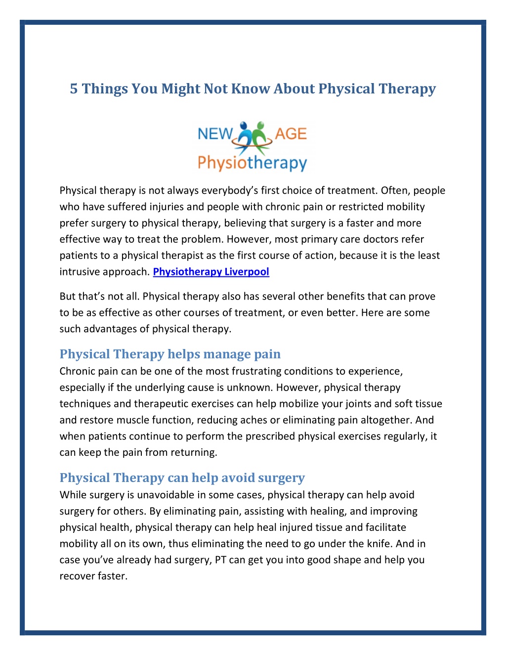 PPT - Physiotherapy Liverpool PowerPoint Presentation, free download ...