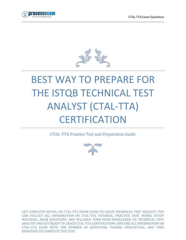 Latest TTA-19 Study Plan