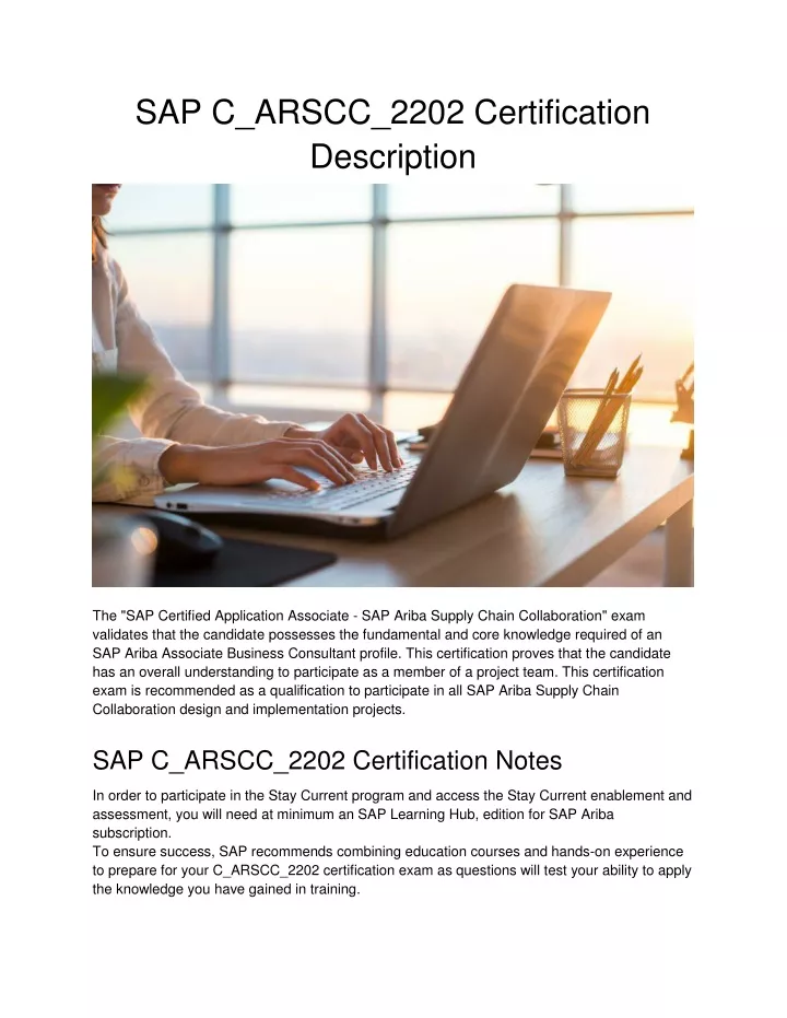 PPT - SAP C_ARSCC_2202 Certification Description PowerPoint Sns-Brigh10