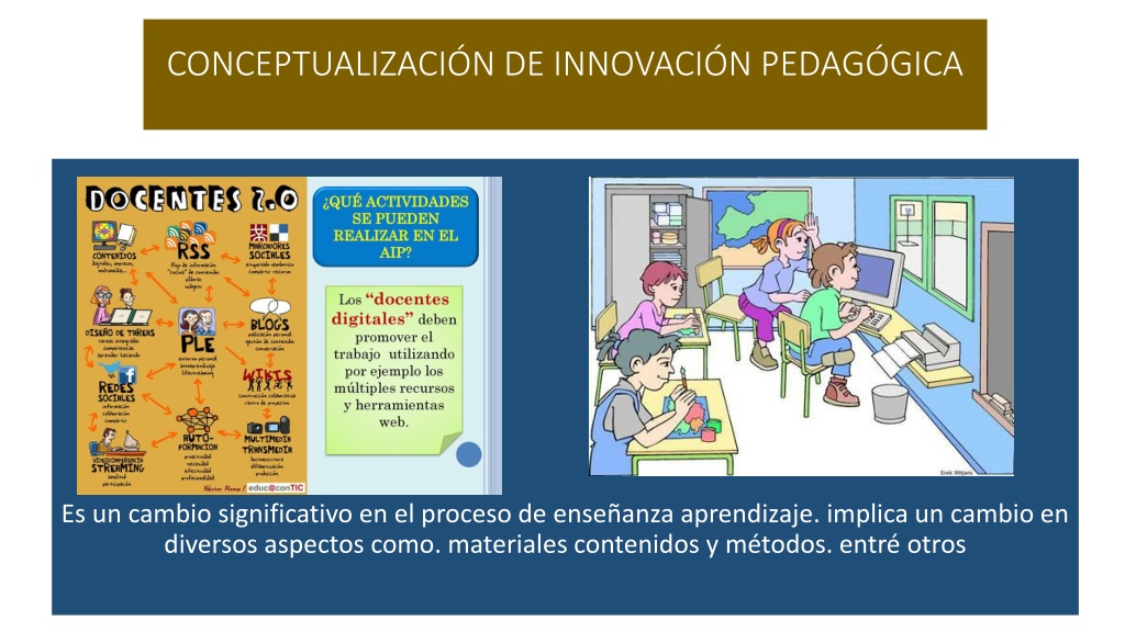 PPT - CONCEPTUALIZACIÓN DE INNOVACIÓN PEDAGÓGICA PowerPoint ...