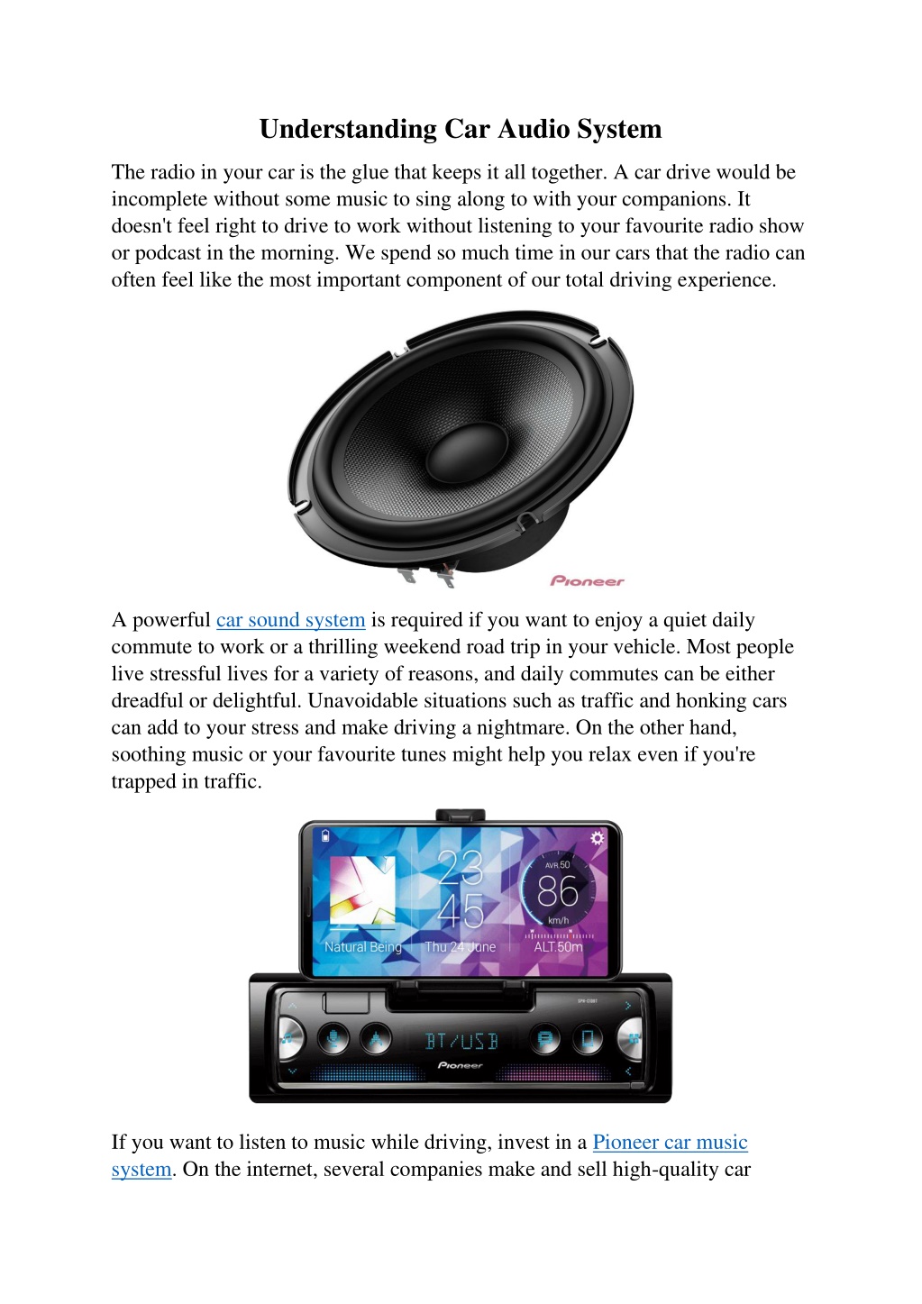 PPT Best car stereo system Pioneer PowerPoint Presentation, free