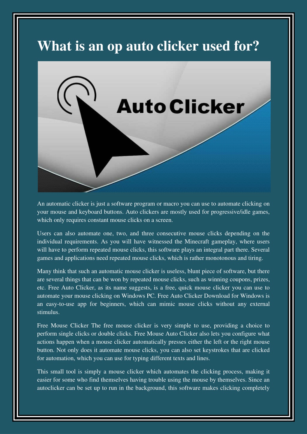 How a novice uses an automatic clicker to take a video without anyone - Auto  clicker